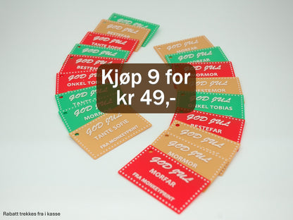 Til/fra lapp for julegaver